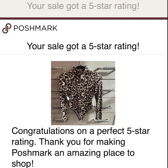 Black Tan Leopard bodysuit long sleeve mock neck size small New NWT - Picture 4 of 14